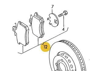 1 Juego pastillas freno Volkswagen.