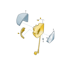 Mecanismo de espejo dcho manual Seat leon 5F1857508M 9B9