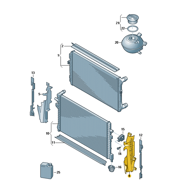 Conducción de aire izquierda 5G0121283AE