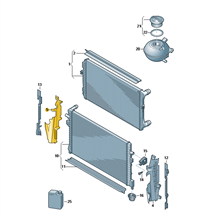 Conducción de aire radiador volkswagen 5G0121284M
