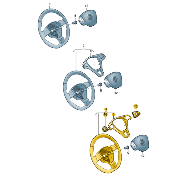 Volante multifunccion 5G0419091DGE74