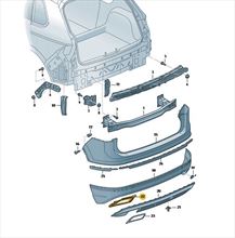 5NA807055  9B9 SOPORTE EMBELLECEDOR SALIDA DE ESCAPE IZQUIERDO TIGUAN