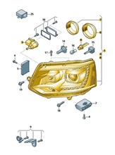 FARO IZQUIERDO XENON CON LUZ DE LED TRANSPORTER 7E5941017B