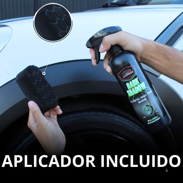 Abrillantador Hidratador Plásticos y Neumáticos BassMotor Dark Shadow 500ml | Restaurador de Gomas y Molduras Exterior Interior (2)
