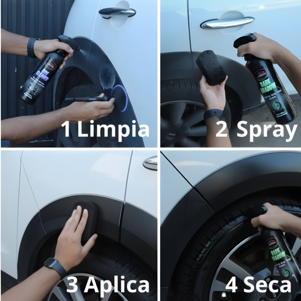 Abrillantador Hidratador Plásticos y Neumáticos BassMotor Dark Shadow 500ml | Restaurador de Gomas y Molduras Exterior Interior (4)