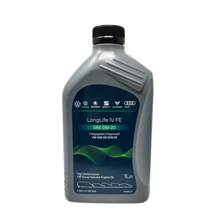 Aceite 0W20 Volkswagen 1L - VW 508.00/VW 509.00- Original VW- Long life-Aceite de alta calidad