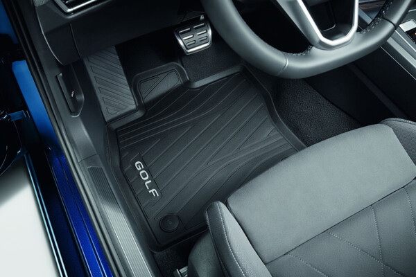 Alfombrillas de goma PREMIUM Golf 8 Con inscripción. Juego de 4 unidades