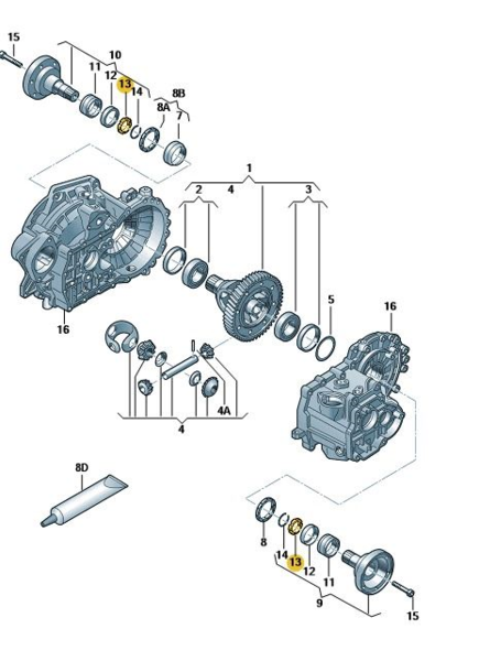 Anillo cónico caja de cambios. (1)