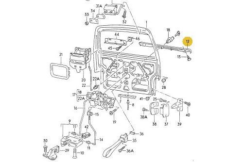 Asidero Negro Satinado Volkswagen
