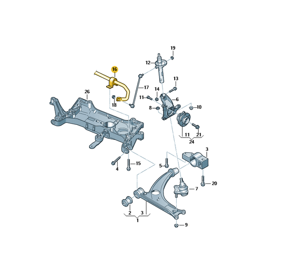 Barra estabilizadora Passat 3c