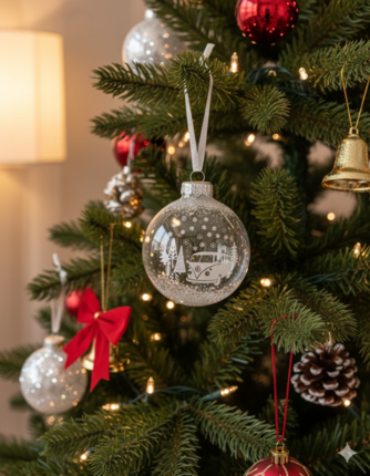 Bola de cristal para el árbol de Navidad Volkswagen. 5H9087790A. Adorno de navidad