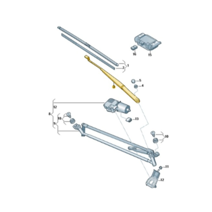 Brazo Limpiaparabrisas Volkswagen Polo 6R 6R1955409A