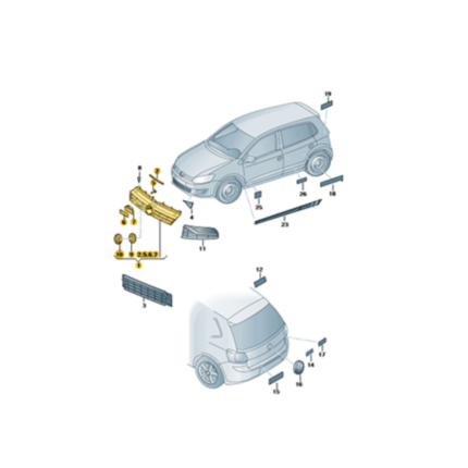 Calandra original Volkswagen Polo 2015-2018