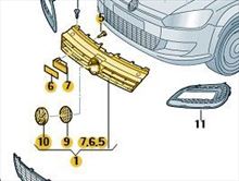 Calandra para vehículos con aire acondicionado