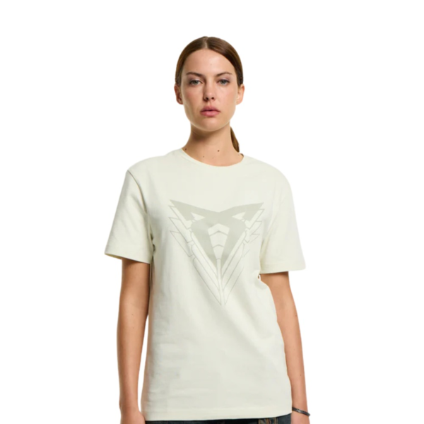 Camiseta CUPRA Big Logo unisex Beige taiga (3)