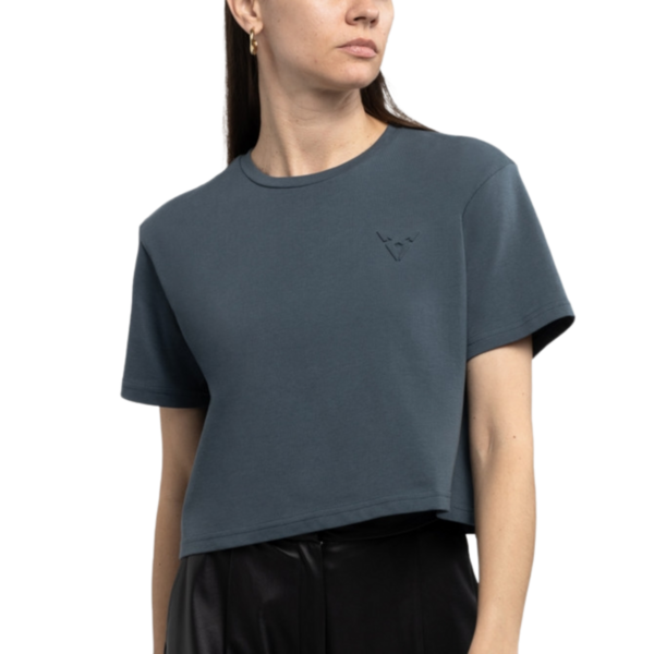 Camiseta mujer de manga corta con el estampado en relieve Cupra