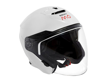 Casco Jet HEBO de doble pantalla. Talla L. personalizado Seat Mó. Homologado. Varias tallas disponibles.