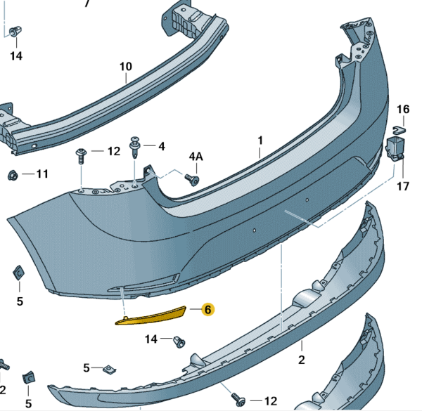 Catadióptrico Trasero izquierdo Ibiza o ibiza ST del 2009-2012