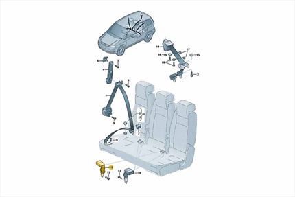 Cierre de cinturón VW Touran