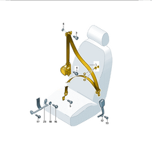 Cinturon delantero izquierdo