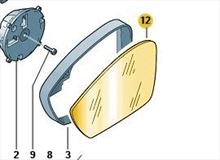 Cristal espejo izquierdo asferico-gran angular Volkswagen