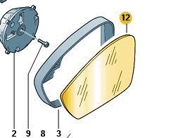 Cristal espejo izquierdo asferico-gran angular Volkswagen