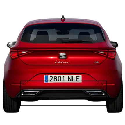 Difusor trasero negro satinado original Seat Leon 5FA807568E9B9