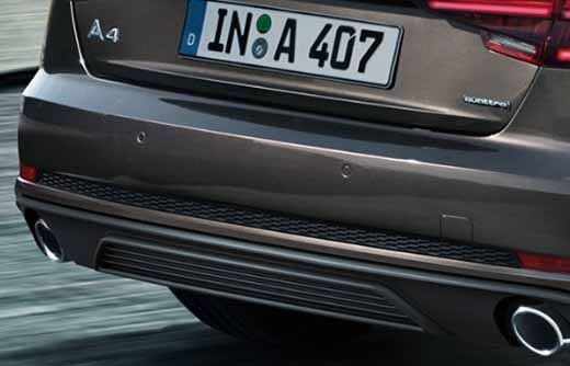 Difusor trasero Para vehículos con tubo de escape simple izquierdo derecho, negro mate