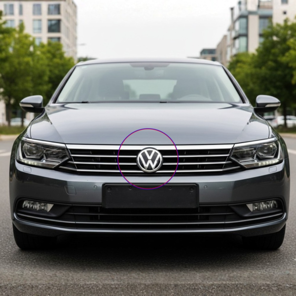 Emblema delantero original Volkswagen Passat negro cromado brillante 3G0853601AJZA (3)