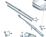 Escobilla limpiaparabrisas ( lado acompañante) Seat Leon
