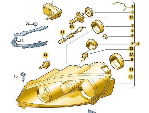 Faro derecho doble halogeno Golf Cabriolet