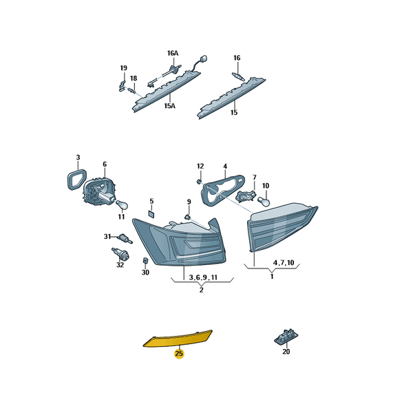 FEFLECTOR LUZ TRASERO IZQUIERDO