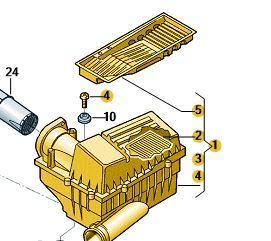 Filtro de aire para Volkswagen y Audi