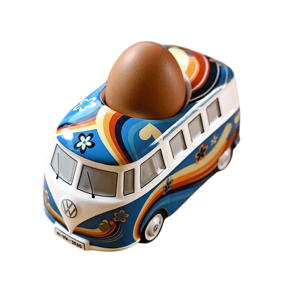 Huevera Volkswagen T1 Camper de Cerámica - Diseño Retro con Salero, Ideal para Regalos