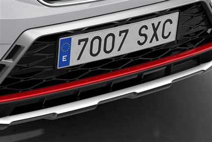 Inserto para decorativo parachoques anterior color Emocion Red Seat Ateca 575071365S3H