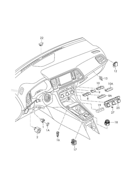 INTERRUPTOR MÚLTIPLE DE LUZ DE MARCHA AUTOMÁTICA ORIGINAL SEAT VW (3)