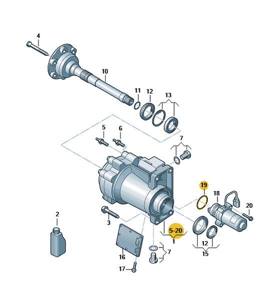 Juego de retenes para bomba de carga previa