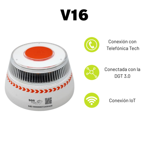 Kit Emergencia Cupra con V16 con Geolocalización Homologada DGT + Chaleco Reflectante (2)