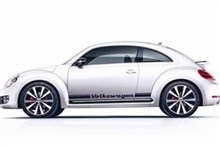 Lámina decorativa New Beetle "Volkswagen" original. Color negro