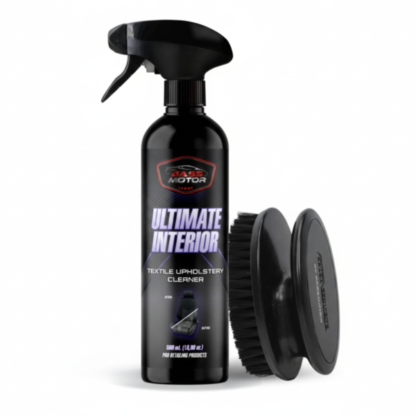 Limpiador Tapicería Textil BassMotor Ultimate Interior 500ml con Cepillo Profesional | Limpieza Profunda Asientos y Alfombrillas (1)