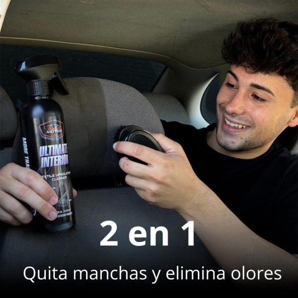 Limpiador Tapicería Textil BassMotor Ultimate Interior 500ml con Cepillo Profesional | Limpieza Profunda Asientos y Alfombrillas (4)