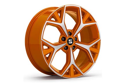Llanta de aleación 19” ANETO Diamantada Samoa Orange Seat Ateca