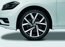 Llanta de aleación ligera Brescia, 18 pulgadas (Polo 6) Negro/torneado brillante