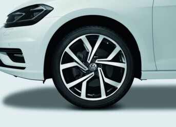 Llanta de aleación ligera Brescia, 18 pulgadas (Polo 6) Negro/torneado brillante