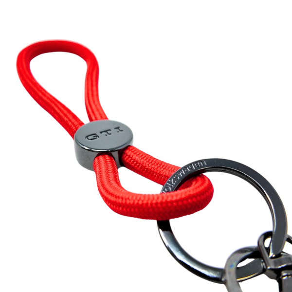 Llavero GTI Volkswagen | rojo, cordón, metal gun metal, 155 mm (3A4087010A) (2)