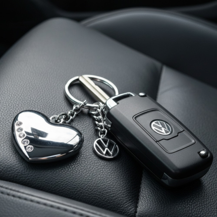 Llavero Volkswagen con forma de corazón con cristales Swaroski ® , Regalo para san Valentín 7E9087010A