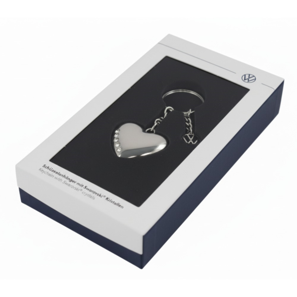 Llavero Volkswagen con forma de corazón con cristales Swaroski ®, 7E9087010A (3)