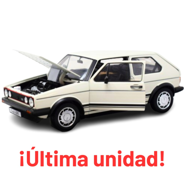 Miniatura Golf 1 GTI de 1983 blanco, escala 1:18