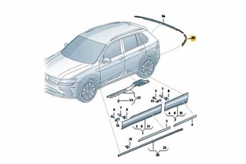 Moldura cromada izquierda del paragolpes trasero Tiguan 2018