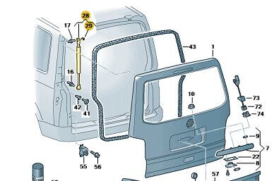 amortiguador porton traseros volkswagen transporter